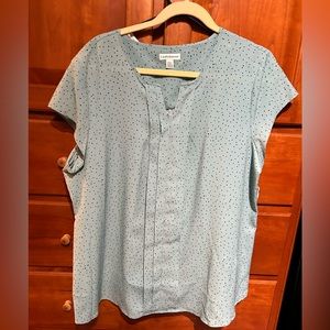 Croft and Barrow shell top green and navy xxl